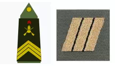 Galon sergent-chef ou maréchal des logis-chef de l'Armée de Terre