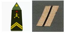 Galon sergent ou maréchal des logis de l'Armée de Terre