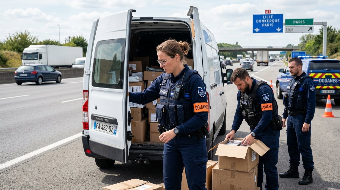 Douaniers français en mission de surveillance