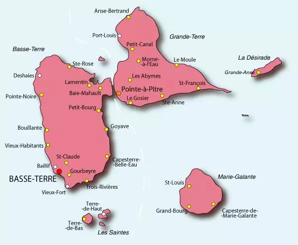 Carte Guadeloupe 971