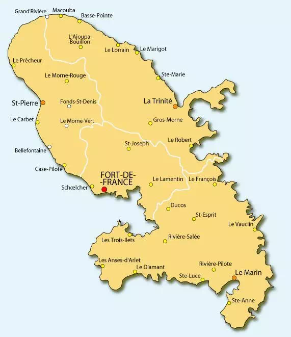 Carte Martinique 972
